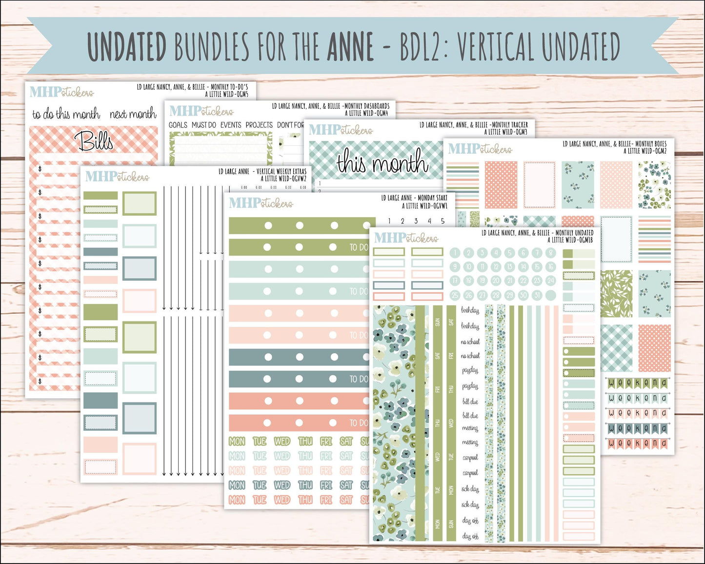 MAY 2026 Stickers for Large Nancy & Anne Planners for Laurel Denise Planners. "A LIttle Wild" || OG
