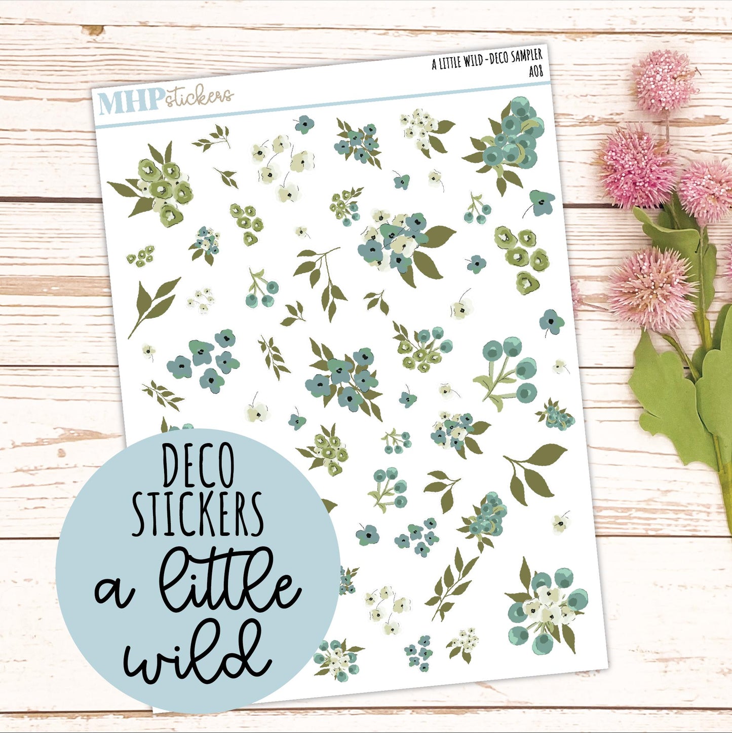 Decorative Planner Stickers "A Little Wild" || AO8