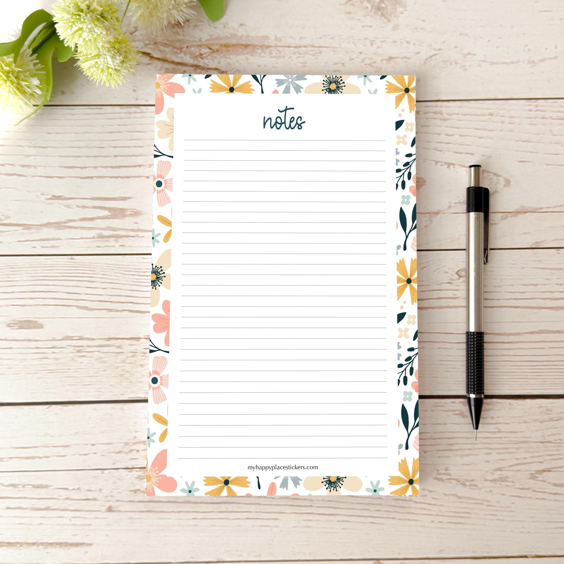 Lined Tear-Off Notepads. Personalized Notepad. "Wander" || NP