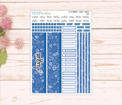 Monthly Headers for 7x9 Erin Condren Planners. LEGACY Color Way || EC217