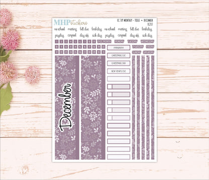 Monthly Headers for 7x9 Erin Condren Planners. TOILE Color Way || EC217