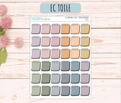 Notebook Doodle Planner Stickers. EC Color Way || B322