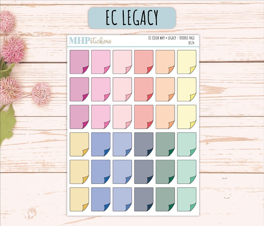 Page Doodle Planner Stickers. EC Color Way || B324