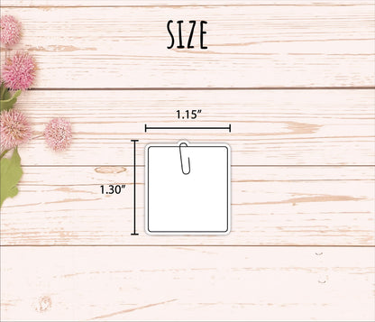 Sticky Note with Clip Doodle Planner Stickers. EC Color Way || B327