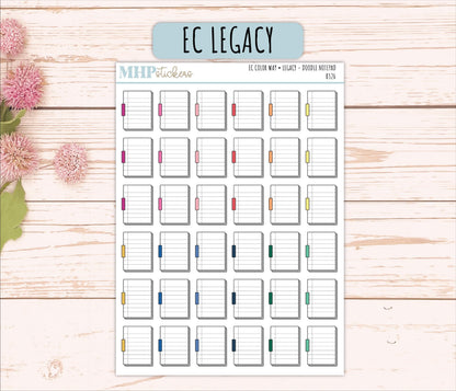 Notepad Doodle Planner Stickers. EC Color Way || B326
