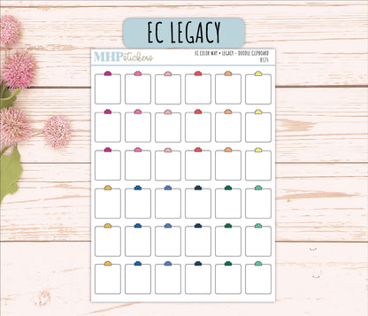 Clipboard Doodle Planner Stickers. EC Color Way || B325
