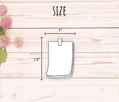 Clipped Notes Doodle Planner Stickers. EC Color Way || B330