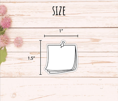 Pinned Notes Doodle Planner Stickers. EC Color Way || B334