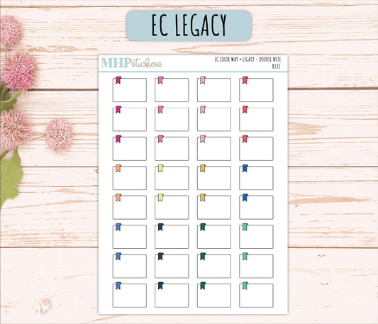 Note Doodle Planner Stickers. EC Color Way || B332