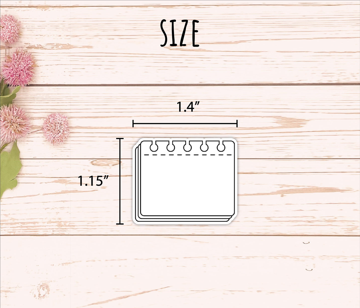 Notebook Page Doodle Planner Stickers. EC Color Way || B331