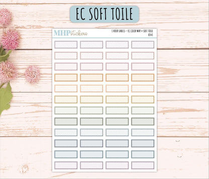 1 Hour Labels for EC Planners. EC Color Way || B343