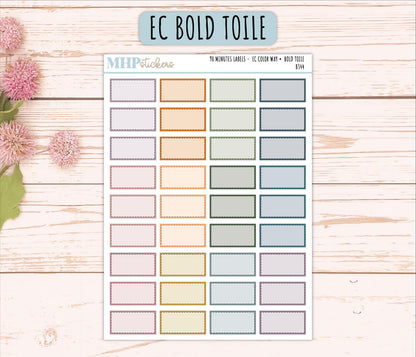 90 Minutes Labels for EC Planners. EC Color Way || B344