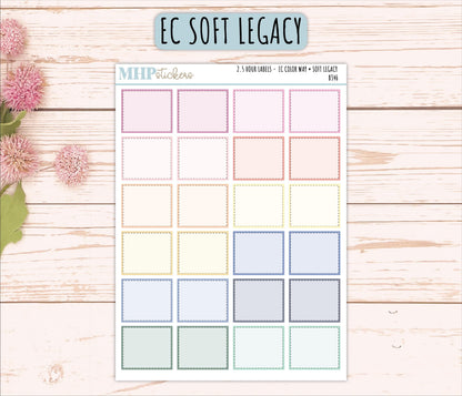 2.5-Hour Labels for EC Planners. EC Color Way || B346