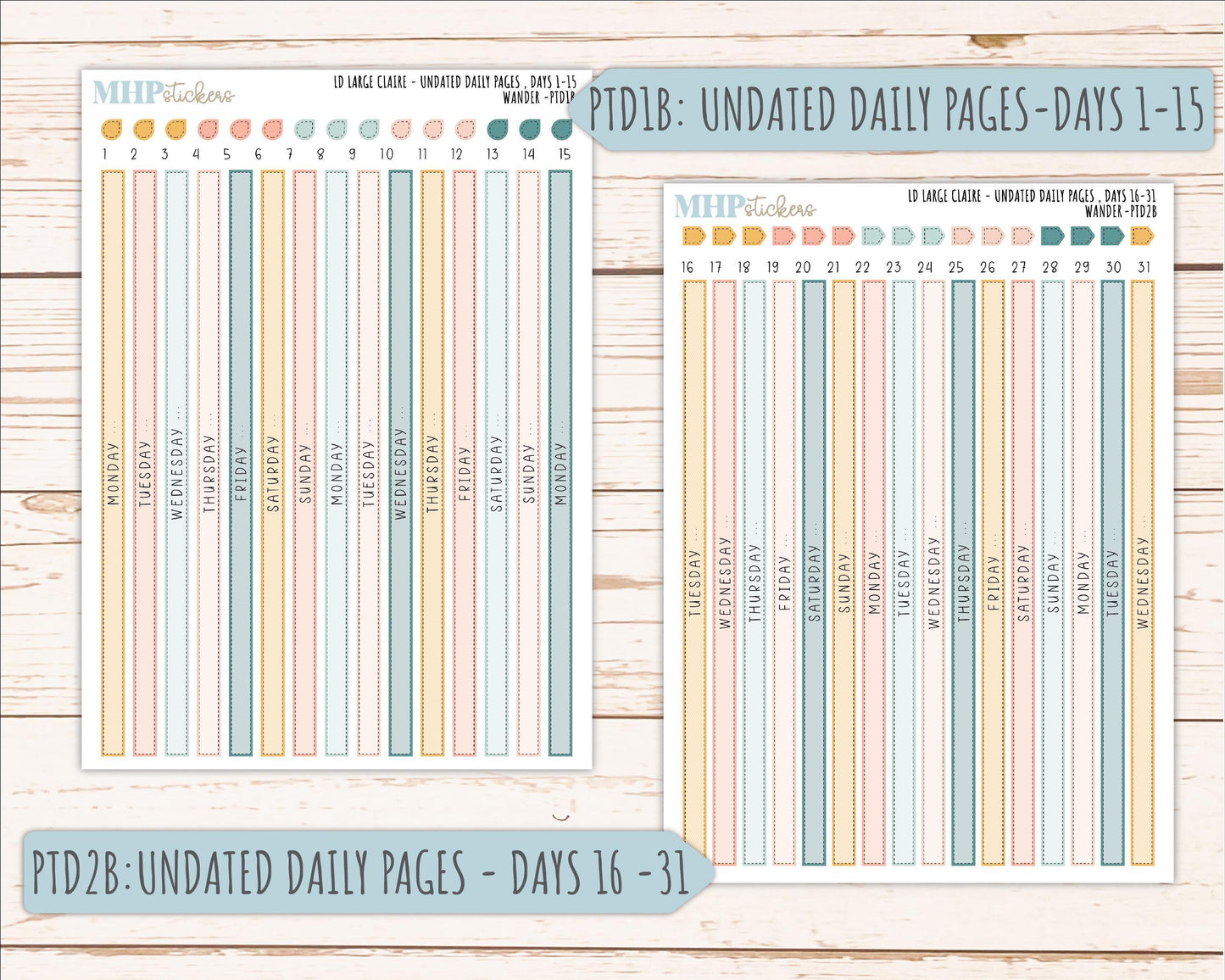 JUNE 2026 Stickers for the Large Scout & Large Claire Laurel Denise Planners "Wander" || PT
