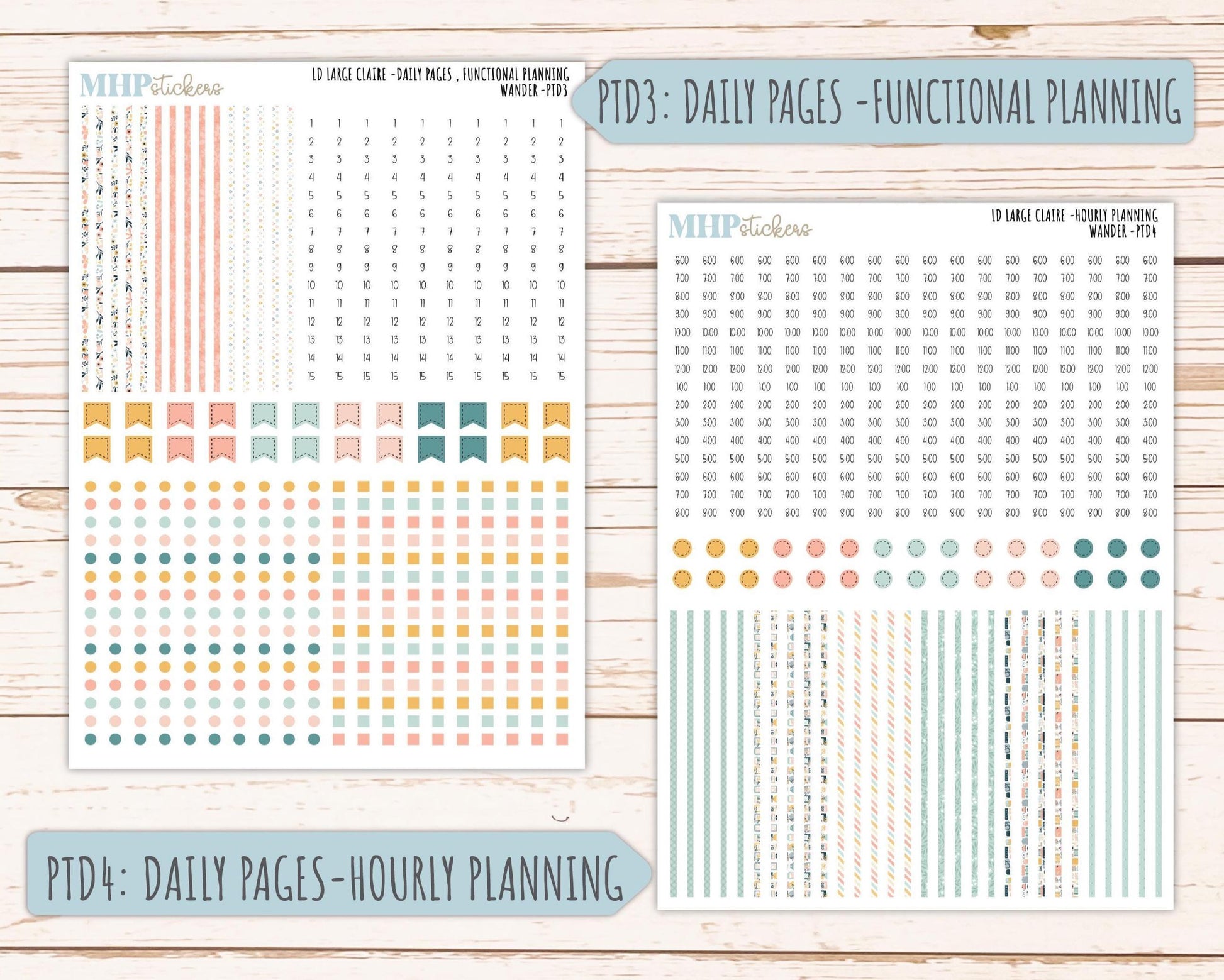 JUNE 2026 Stickers for the Large Scout & Large Claire Laurel Denise Planners "Wander" || PT