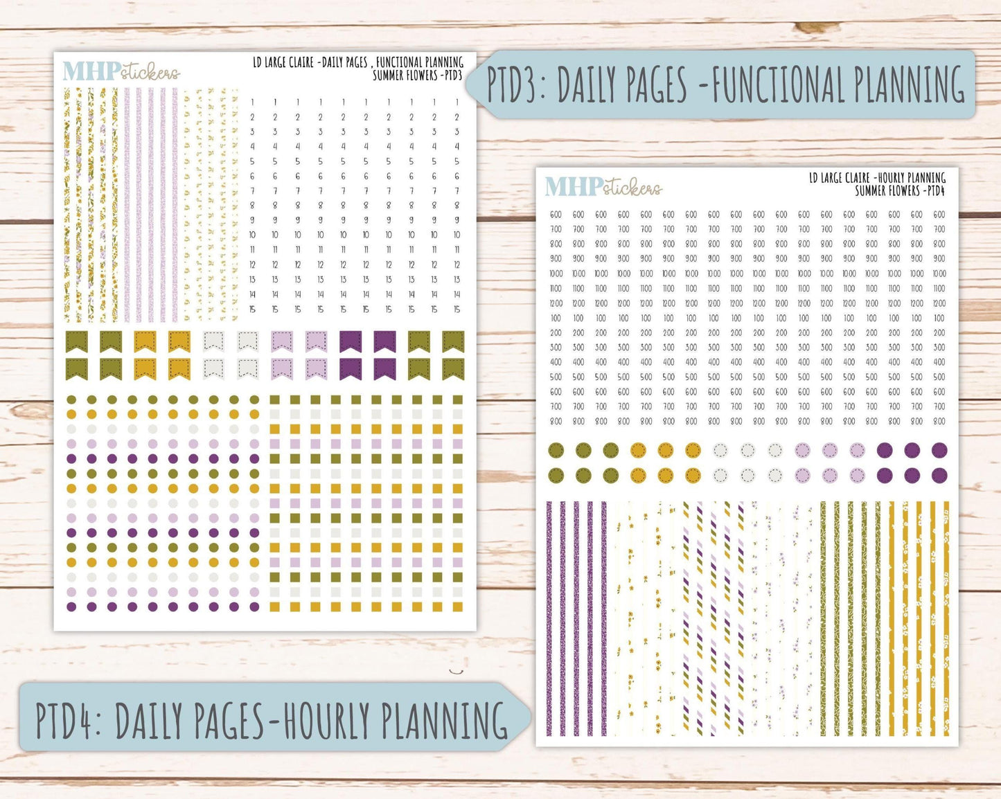 JUNE 2026 Stickers for the Large Scout & Large Claire Laurel Denise Planners "Summer Flowers" || PT