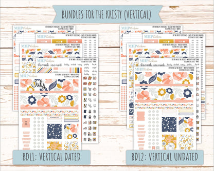 JULY 2026 Stickers for the Mae & Kristy Laurel Denise Planners "Bloom with Grace" || BB