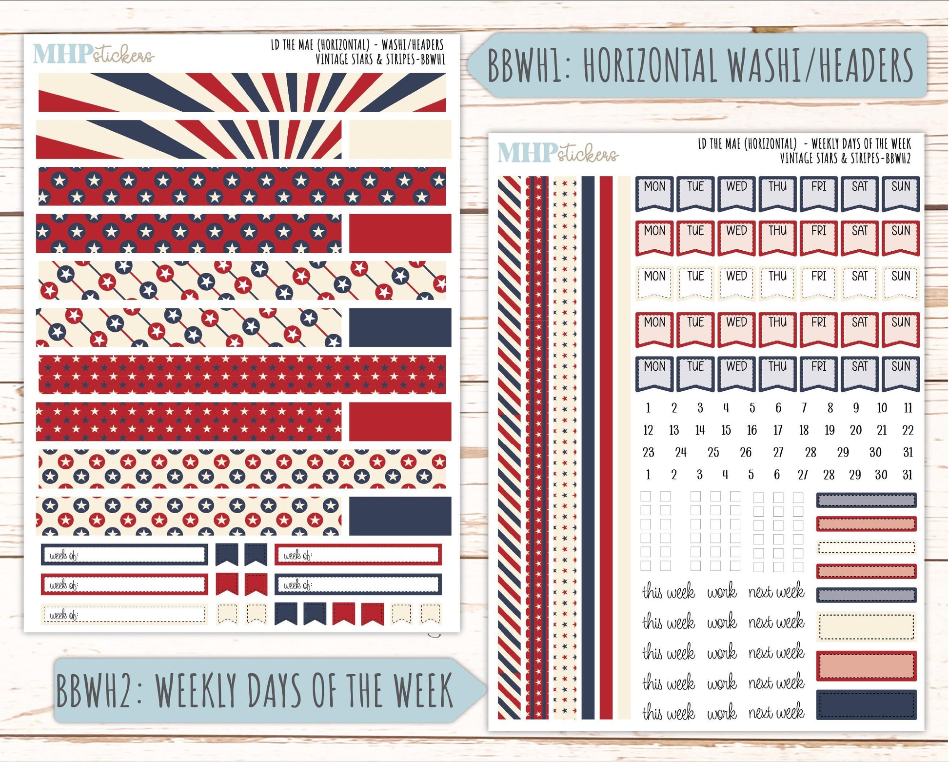 JULY 2026 Stickers for the Mae & Kristy Laurel Denise Planners "Bloom with Grace" || BB