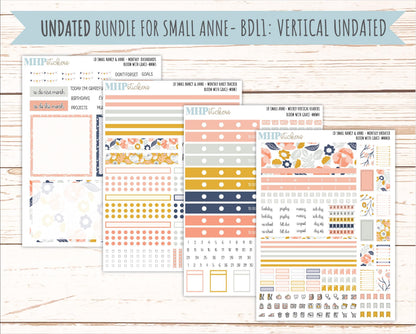 JULY 2026 Stickers for Small Nancy & Anne Laurel Denise Planners "Bloom with Grace" || MN