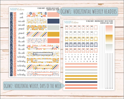 JULY 2026 Stickers for Large Nancy, Anne, & Billie Planners. Laurel Denise Planners. "Bloom with Grace" || OG