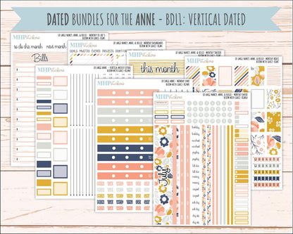 JULY 2026 Stickers for Large Nancy, Anne, & Billie Planners. Laurel Denise Planners. "Bloom with Grace" || OG