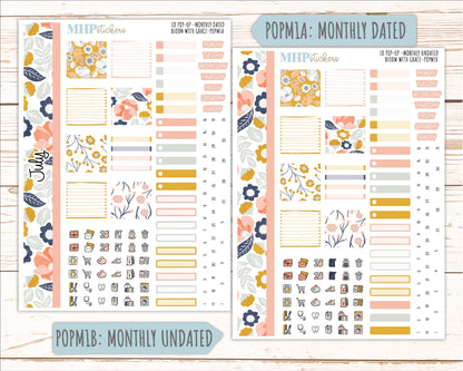 JULY 2026 Stickers for The Jo, Laurel Denise Planner "Bloom with Grace" || POP