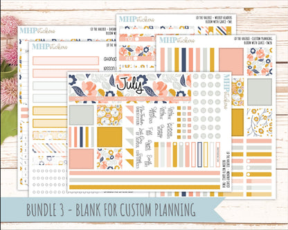 JULY Stickers for The Valerie Laurel Denise Planner "Bloom with Grace" || TC