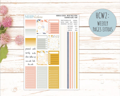JULY 2026 Stickers for Hobonichi Cousin. A5 Planners "Bloom with Grace" || HC