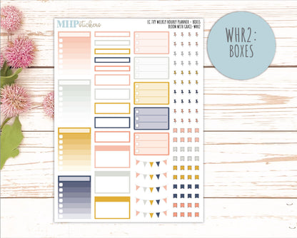 JULY Weekly Hourly Planning Kits for 7x9 Erin Condren Planners. 2026 Collection "Bloom with Grace" || ECWHR