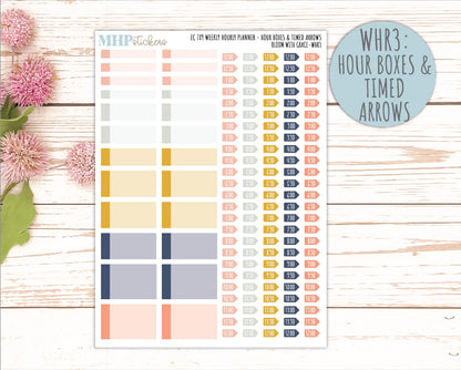 JULY Weekly Hourly Planning Kits for 7x9 Erin Condren Planners. 2026 Collection "Bloom with Grace" || ECWHR