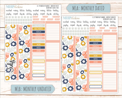 JULY Monthly Kit for 7x9 Erin Condren Planners. 2026 Collection "Bloom with Grace" || ECM