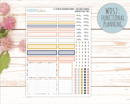 JULY Daily Duo Sticker Kit for 7x9 Erin Condren Planners. 2026 Collection "Bloom with Grace" || ECDD