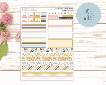 JULY Daily Duo Sticker Kit for 7x9 Erin Condren Planners. 2026 Collection "Bloom with Grace" || ECDD