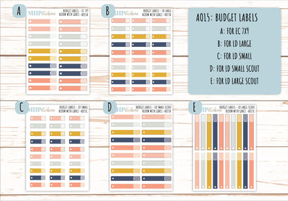 Basic Labels & Habit Trackers. ADD-Ons for Monthly Kits "Bloom with Grace" || AOBL