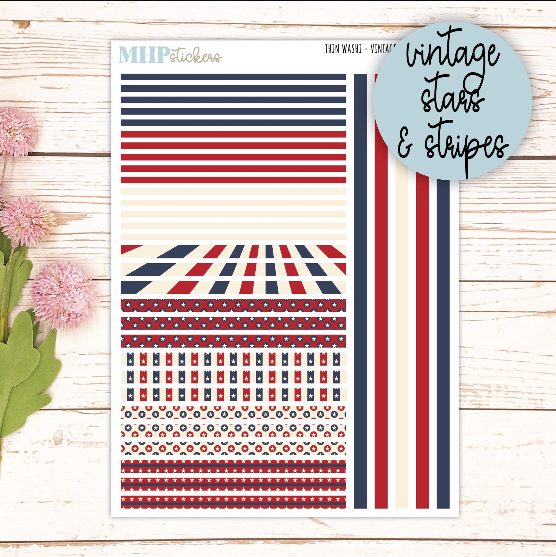 Thin Washi for Laurel Denise Planners. Planner Stickers JULY '26 || LD406