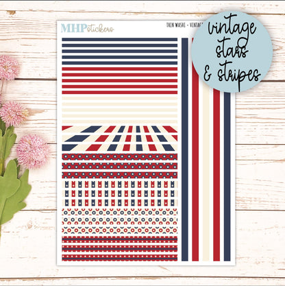 Thin Washi for Laurel Denise Planners. Planner Stickers JULY '26 || LD406