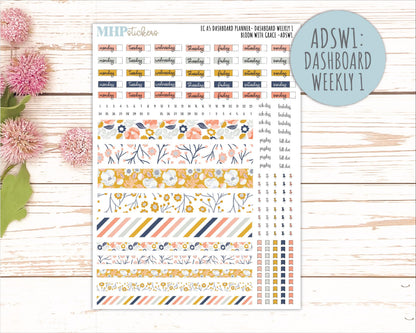 JULY Monthly Kit for A5 Erin Condren Dashboard Planners. 2026 Collection "Bloom with Grace" || ECADS
