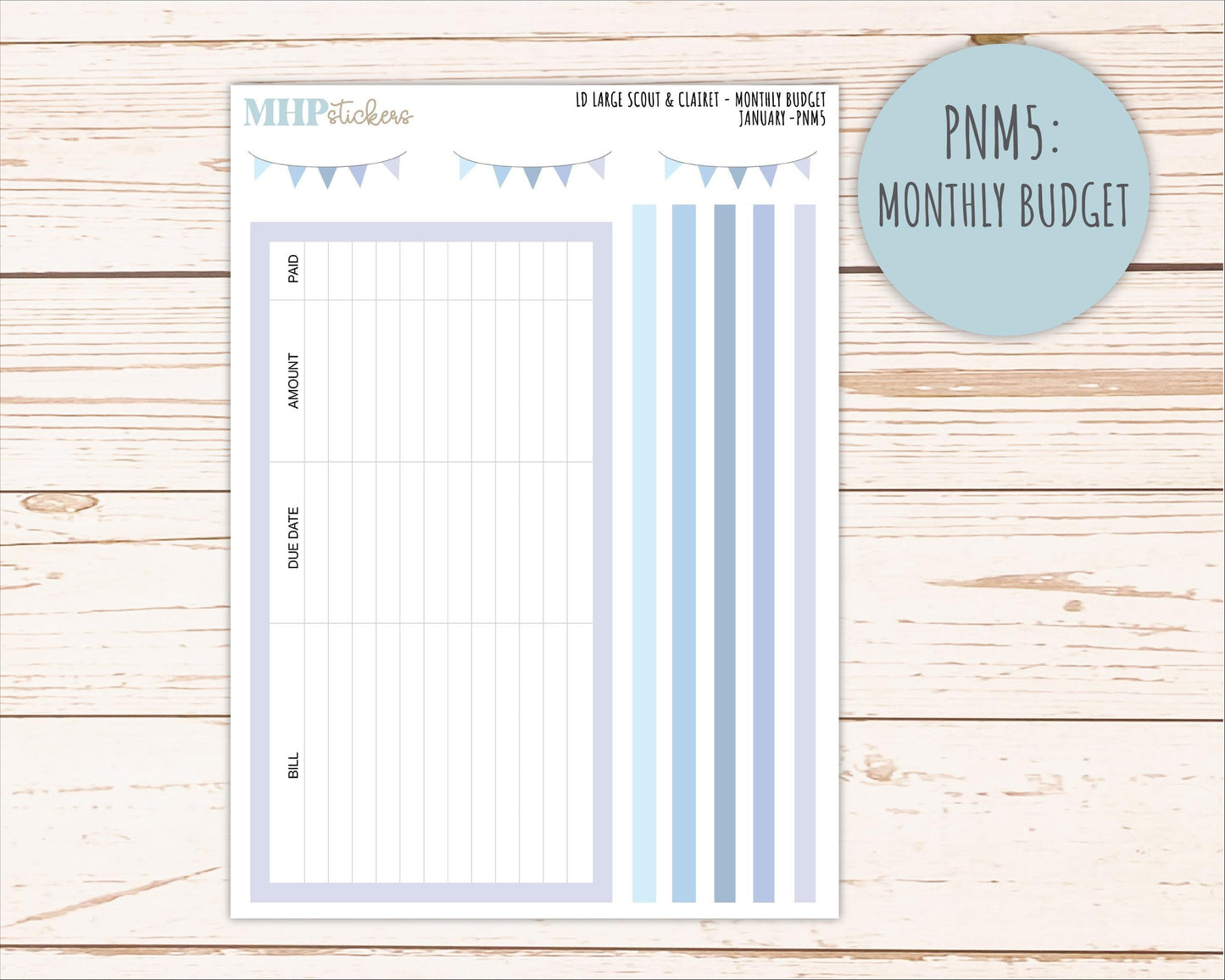 JANUARY Neutral Color Stickers for the Large Scout & Claire Laurel Denise Planners || PTN26