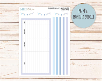 JANUARY Neutral Color Stickers for the Large Scout & Claire Laurel Denise Planners || PTN26
