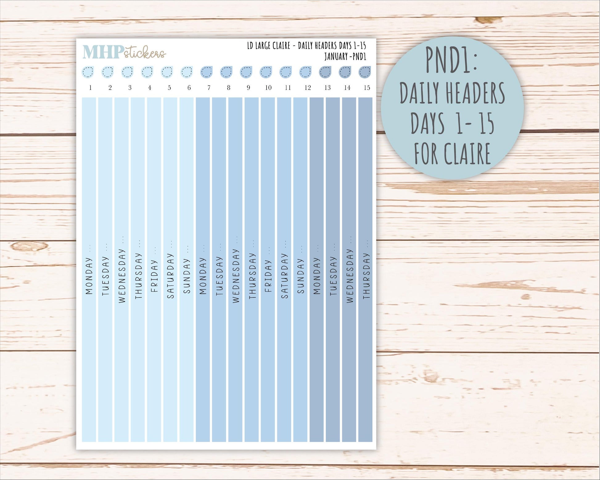 JANUARY Neutral Color Stickers for the Large Scout & Claire Laurel Denise Planners || PTN26