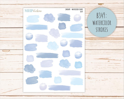 JANUARY Neutral Color Stickers for the Large Scout & Claire Laurel Denise Planners || PTN26
