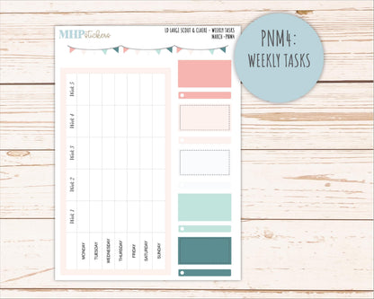 MARCH Neutral Color Stickers for the Large Scout & Claire Laurel Denise Planners || PTN26