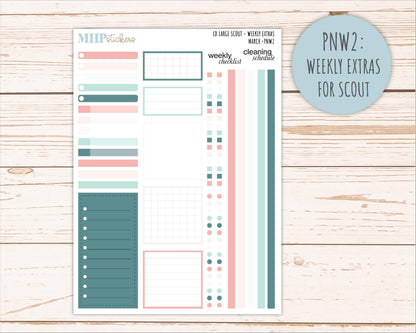 MARCH Neutral Color Stickers for the Large Scout & Claire Laurel Denise Planners || PTN26