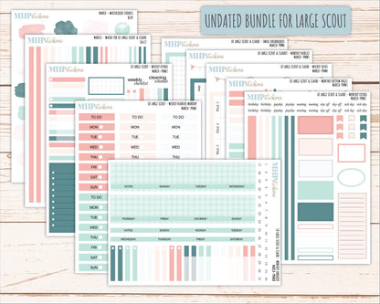 MARCH Neutral Color Stickers for the Large Scout & Claire Laurel Denise Planners || PTN26