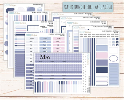 MAY Neutral Color Stickers for the Large Scout & Claire Laurel Denise Planners || PTN26