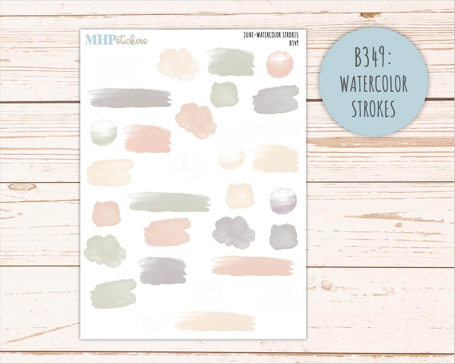 JUNE Neutral Color Stickers for the Large Scout & Claire Laurel Denise Planners || PTN26