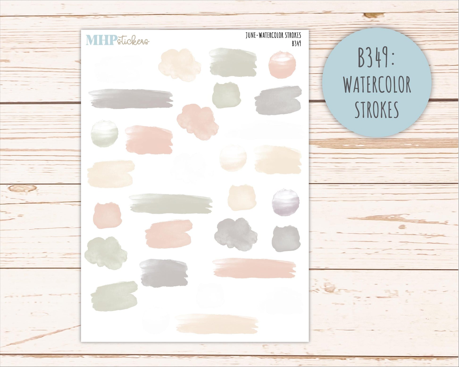 JUNE Neutral Color Stickers for the Large Scout & Claire Laurel Denise Planners || PTN26