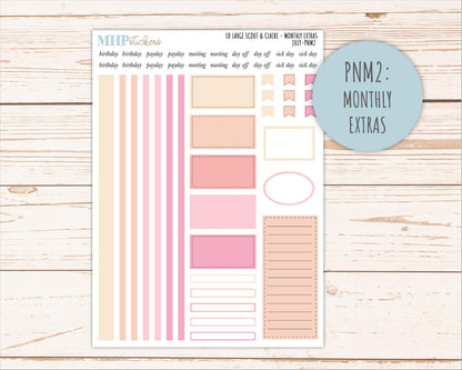 JULY Neutral Color Stickers for the Large Scout & Claire Laurel Denise Planners || PTN26