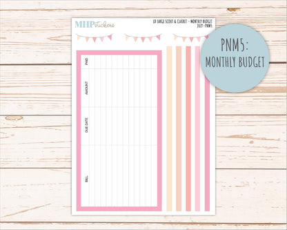 JULY Neutral Color Stickers for the Large Scout & Claire Laurel Denise Planners || PTN26