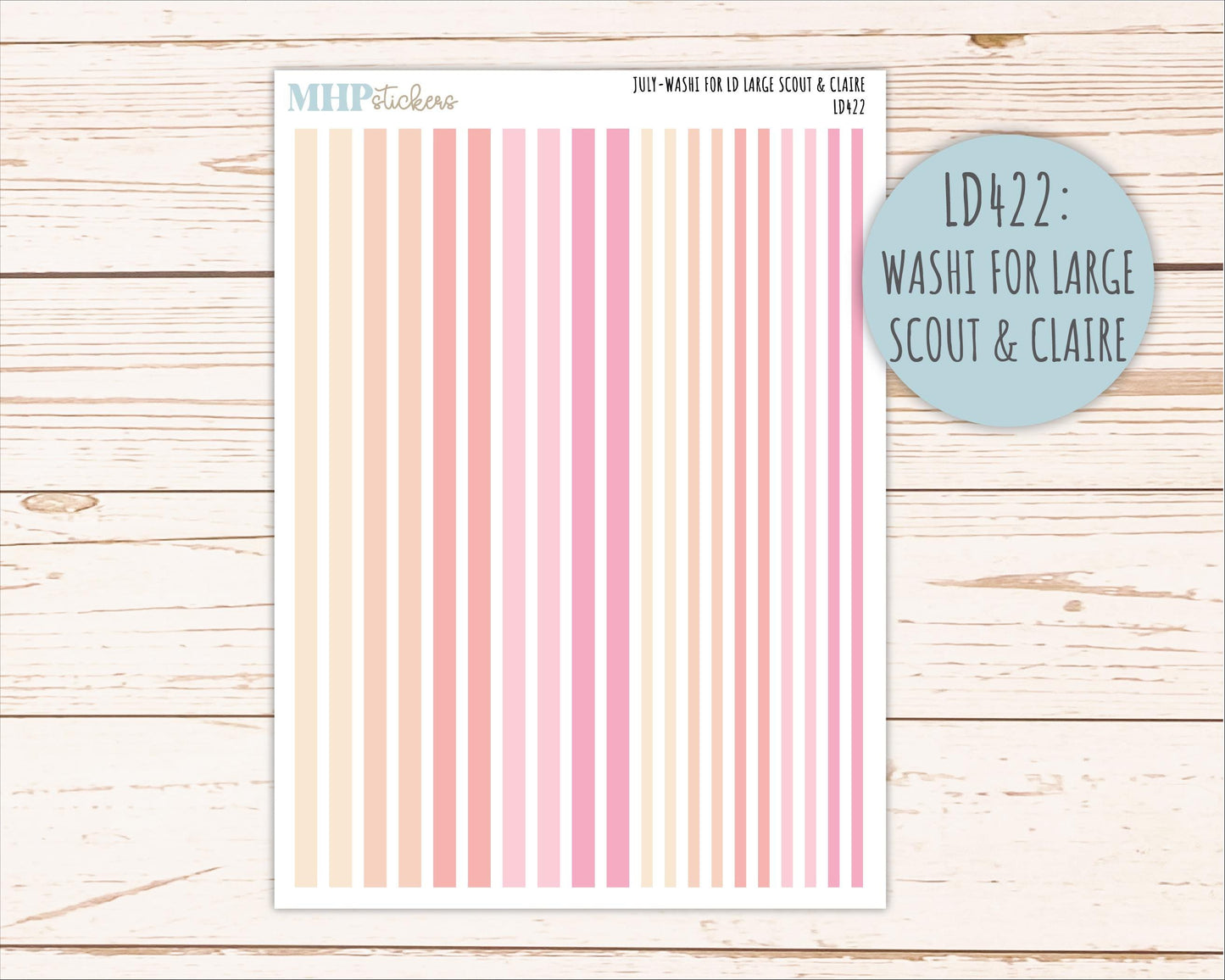 JULY Neutral Color Stickers for the Large Scout & Claire Laurel Denise Planners || PTN26